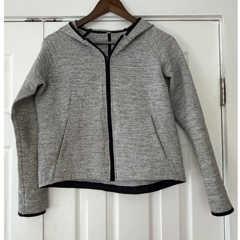 Lululemon Scuba Full Zip Hoodie Grey Space Dye Heathered Jacket Womens 4